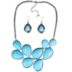 Turquoise Earth Necklace and Earrings Set