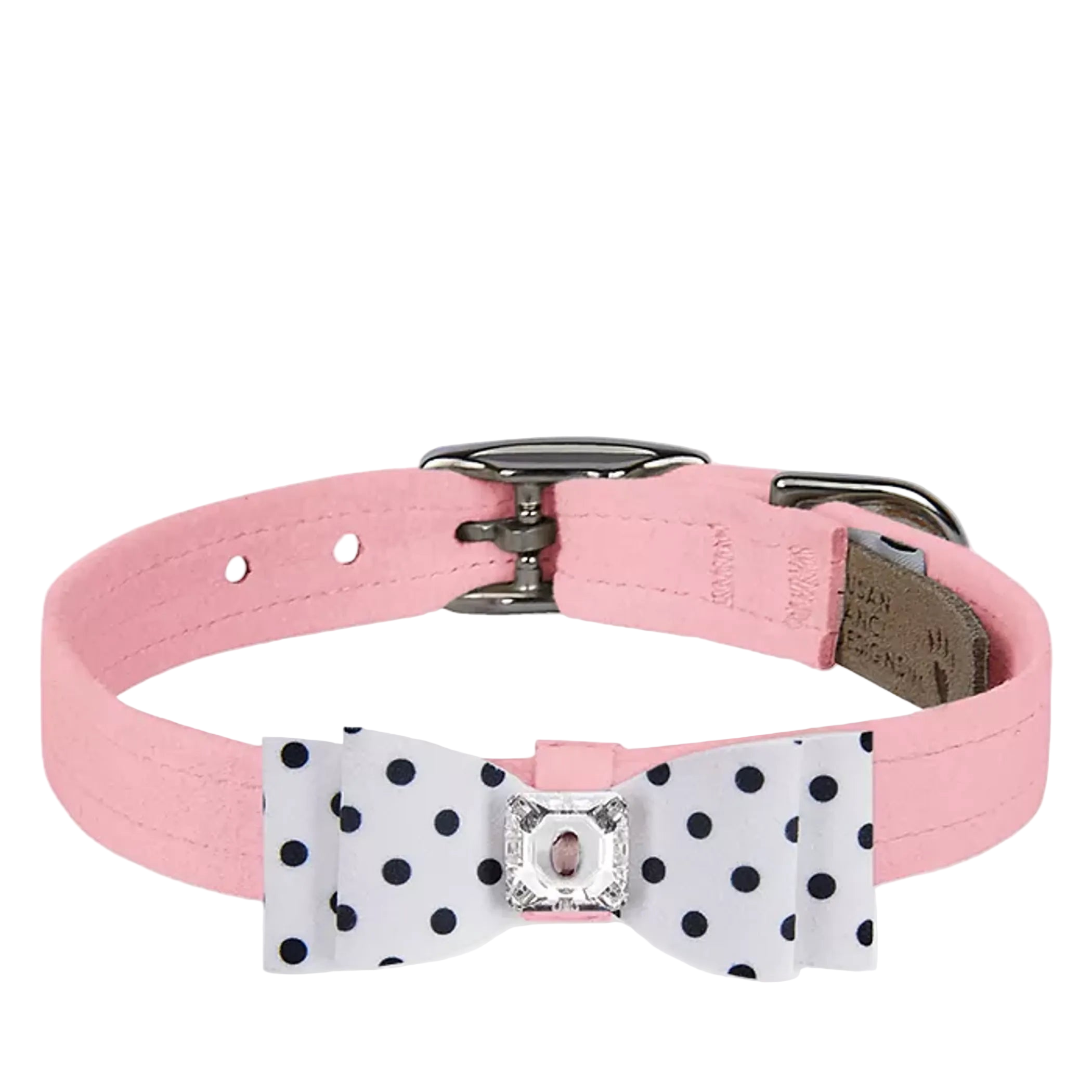 Susan Lanci Designs Black & White Houndstooth Big Bow Collar