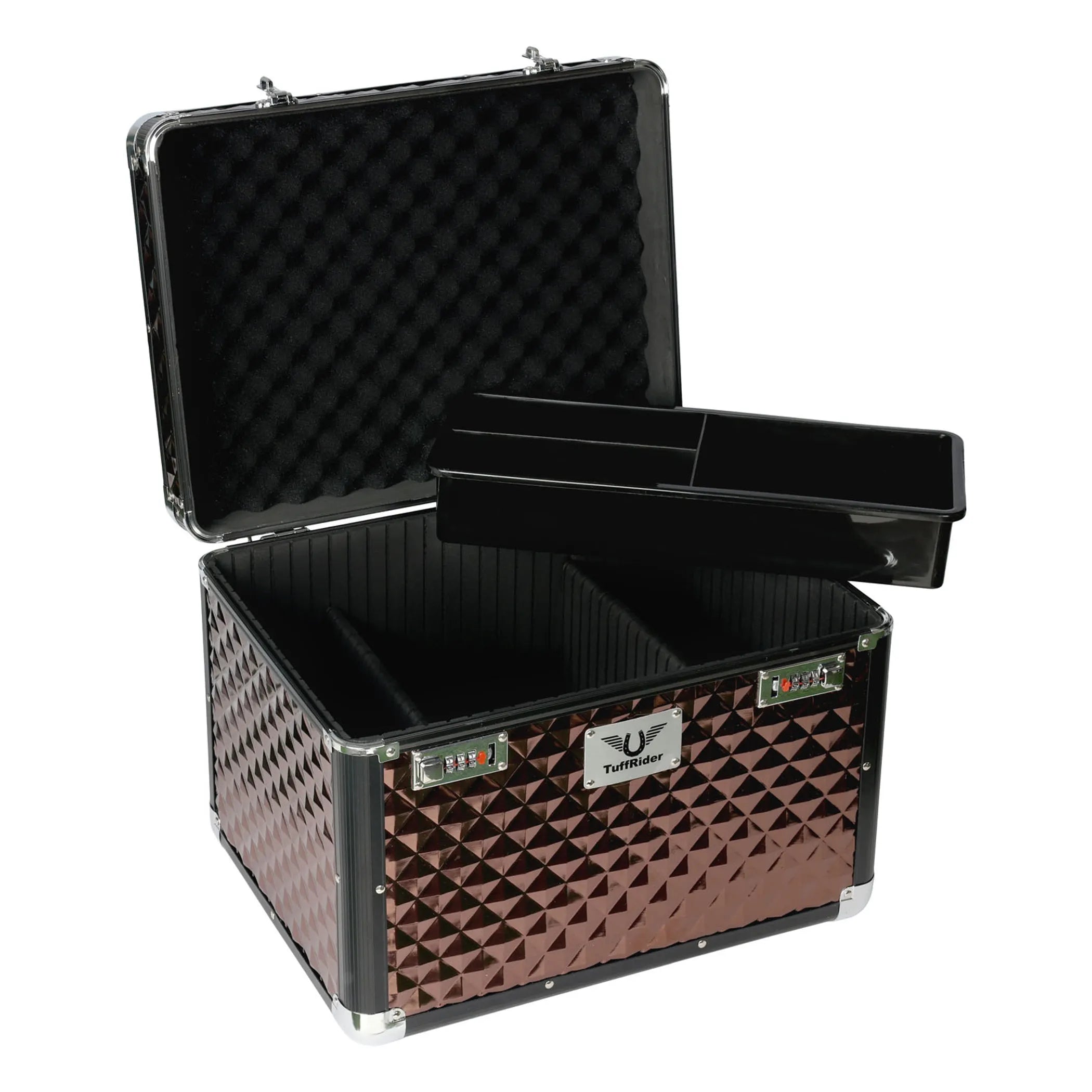 TuffRider Aluminium Diamond Grooming Box-Black