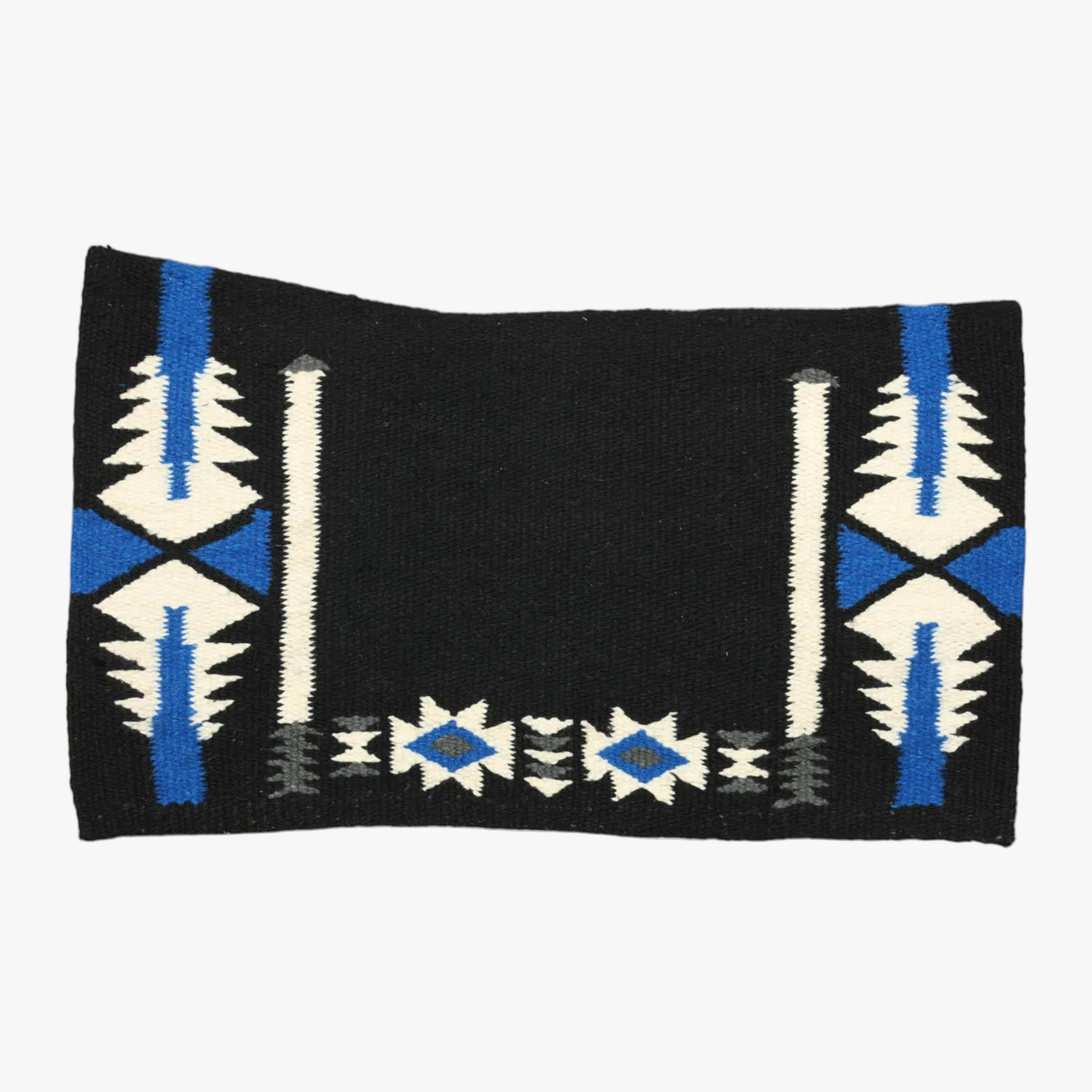 TuffRider Montana Contoured Single Weave Saddle Blanket-Blue/White-34 X 40 Inch