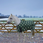TuffRider 1200D Ripstop 220 GMS Polyfill Pony Horse Print Standard Neck Two Tone Pony Turnout Blanket
