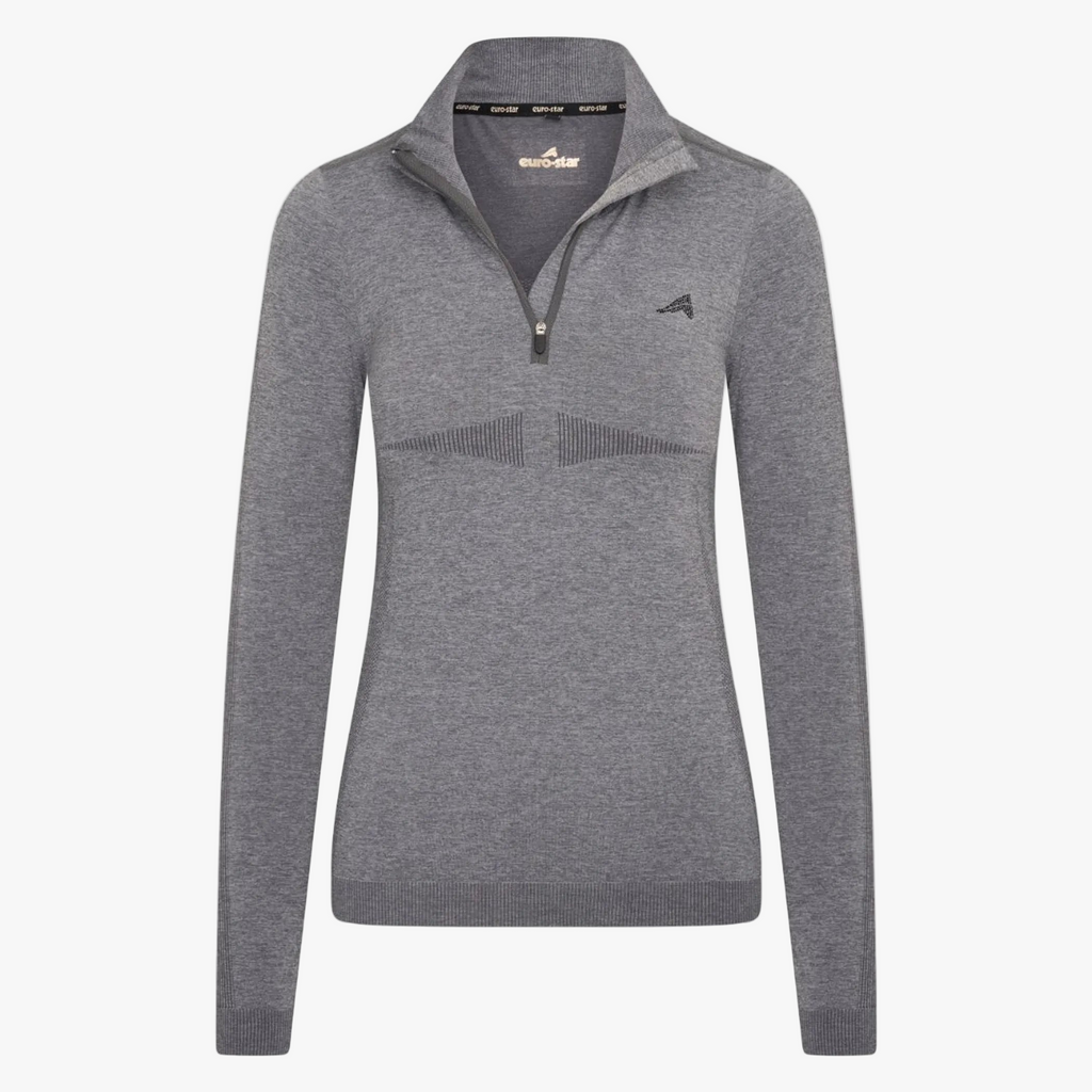 Euro-Star Half Zip Top ESMaggy-Magnet Melange-L