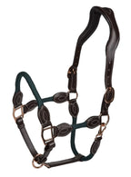 Henri de Rivel Leather Rope Halter - Havana w/ Hunter Rope - Cob