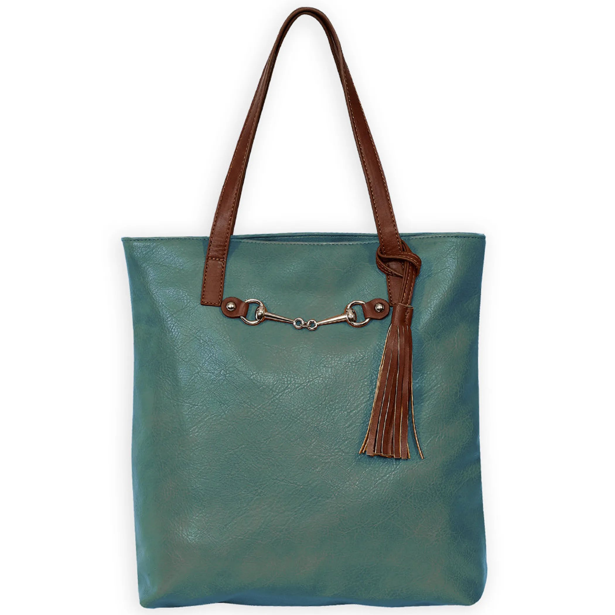 AWST Int'l  Snaffle Bit Tote Bag w/ Tassel- Teal