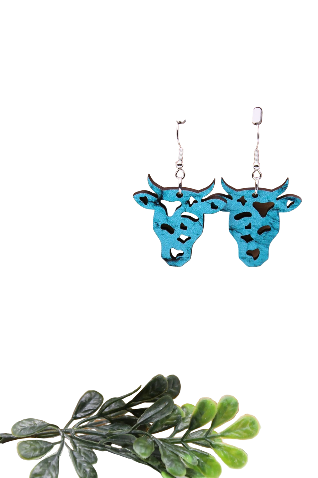 Turquoise Steer || Dangle Earrings