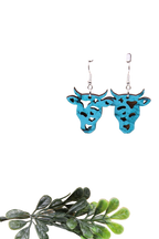 Turquoise Steer || Dangle Earrings