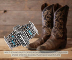 Bracelet Turquoise Multi Strand Cross