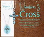 Necklace Turquoise Bead Petal Cross 16L