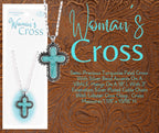 Necklace Turquoise Bead Petal Cross 18L