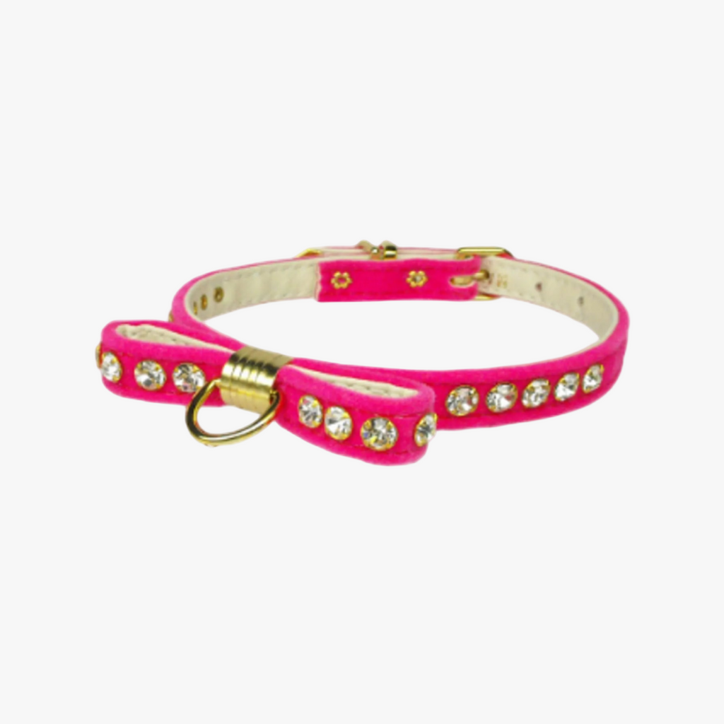 Dior-able Velvet Bow Dog Collar