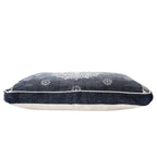 24" X 36" Stonewashed Blue Medallion Pillow Style Pet Bed With Removable Cover