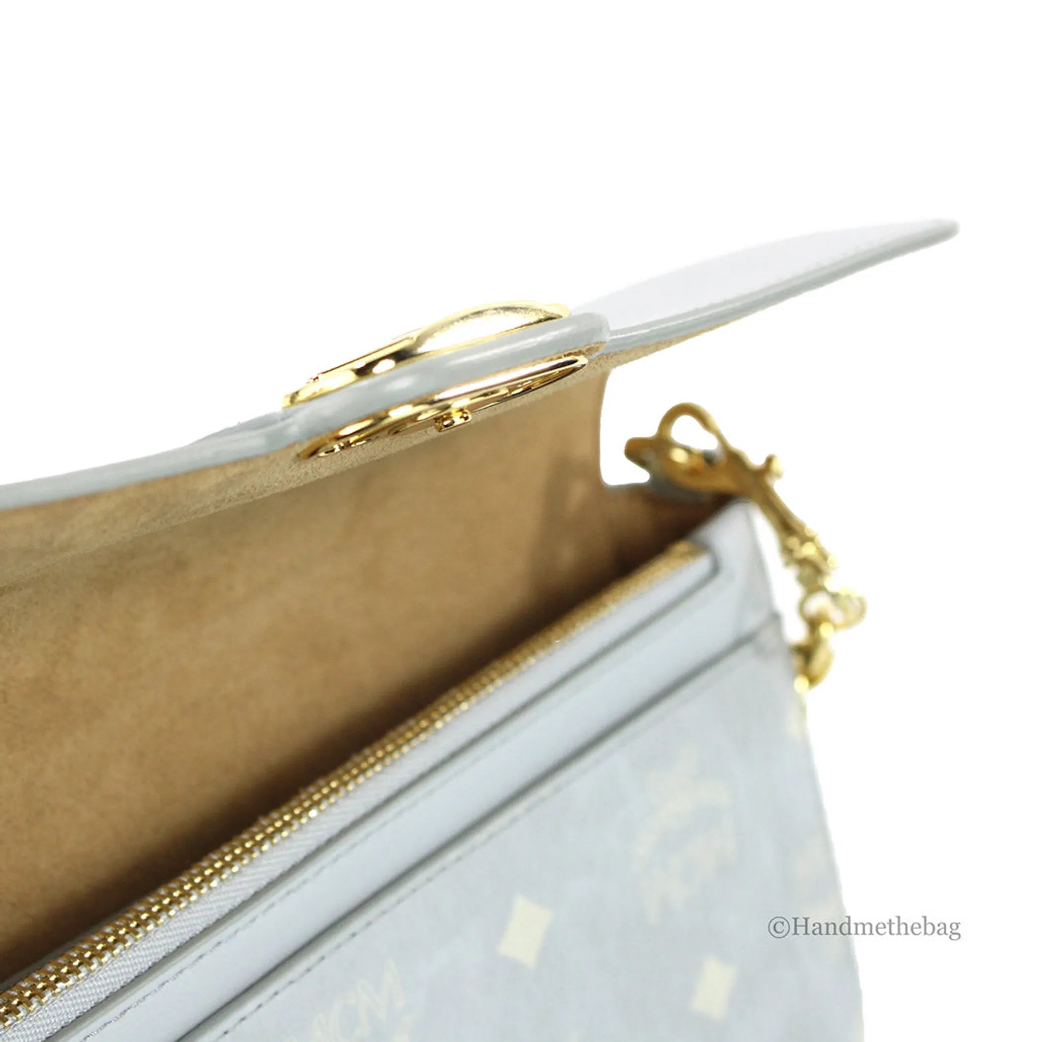 MCM Small Mode Travia Leather Shoulder Crossbody Clutch