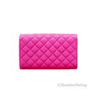 Versace Medusa Fuchsia Soft Quilted Fabric Evening Crossbody Clutch