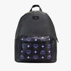 MCM Color Splash Green Purple Medium Mixed Leather Backpack