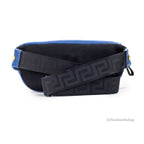 Versace Small Navy Leather Medusa Fanny Pack Belt Bag