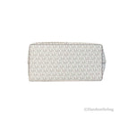 Michael Kors Jet Set Vanilla PVC Double Pocket Tote