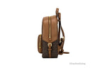 Michael Kors Jaycee XS Brown PVC Pocket Shoulder Backpack