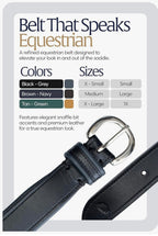 Equinavia Tirild Womens Leather Equestrian Horse Riding Belt with Bit Design.