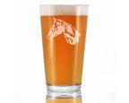 Horse Face Pint Glass for Beer - Equestrian Gifts and Decor