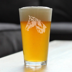 Horse Face Pint Glass for Beer - Equestrian Gifts and Decor
