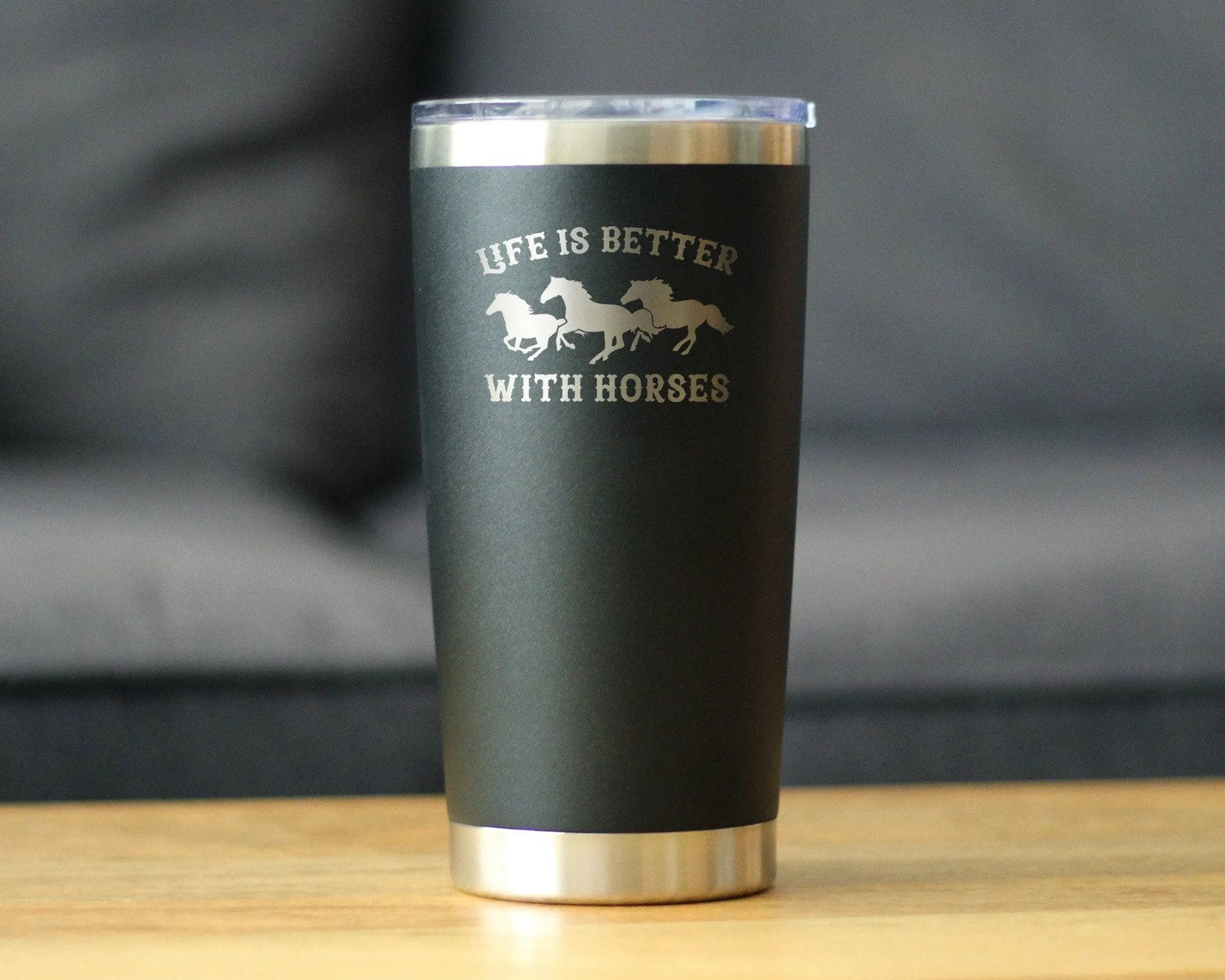 Better with Horses Insulated Travel Tumbler - Horse Gifts