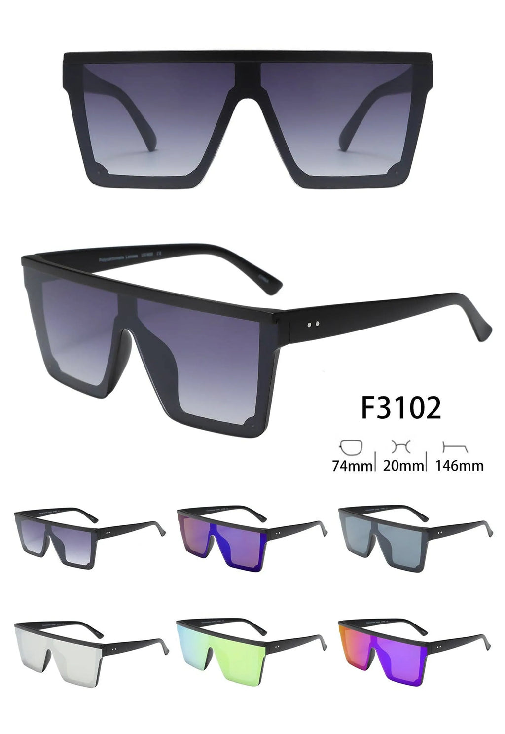 Large One-Piece Lens Fashion Statement