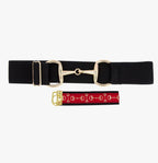 Women's Snaffle Bit Buckle and Elastic Belt. With free key chain