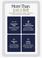 Equinavia Tirild Womens Leather Equestrian Horse Riding Belt with Bit Design.