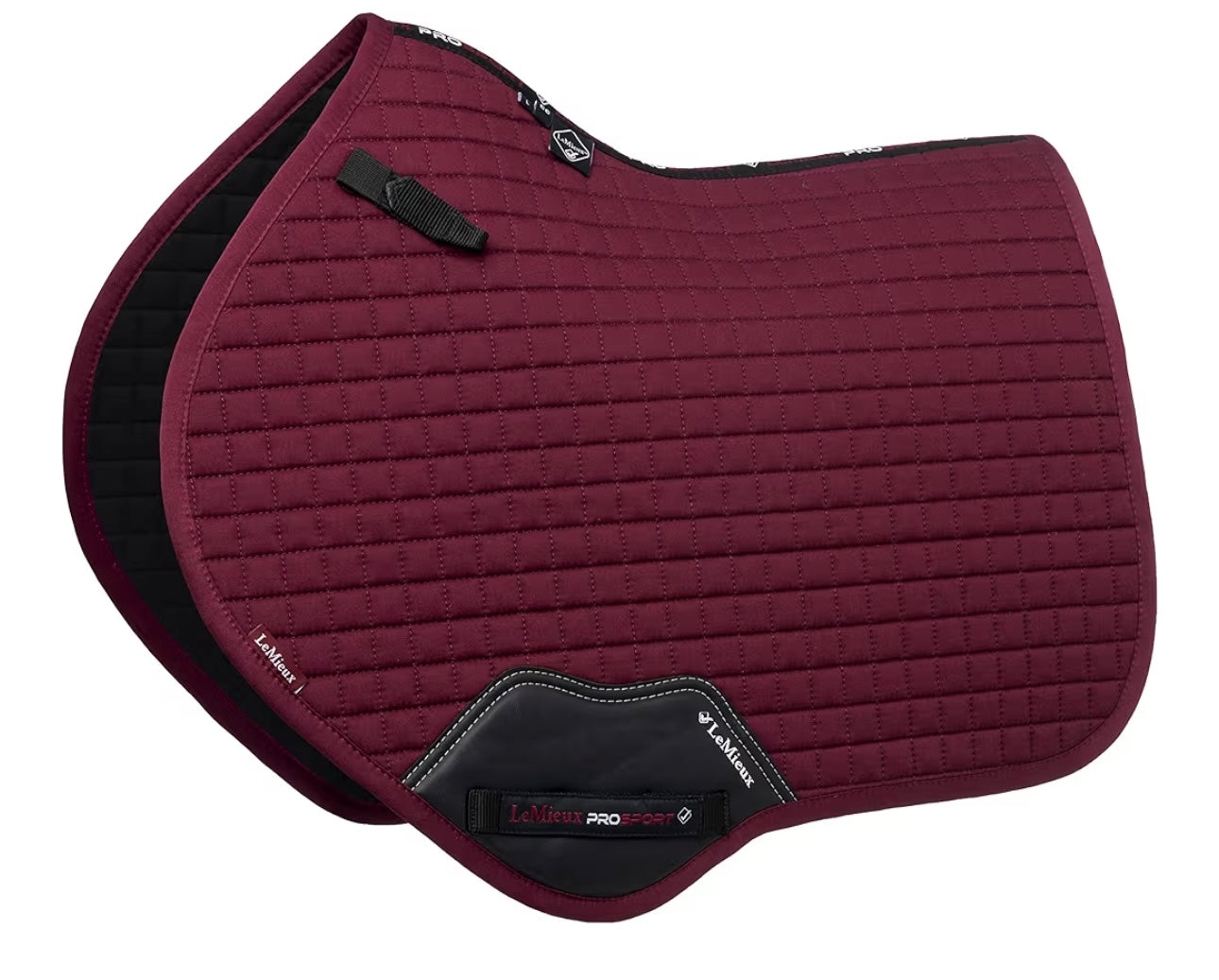 Burgundy LeMieux Close Contact Cotton Square Saddle Pad