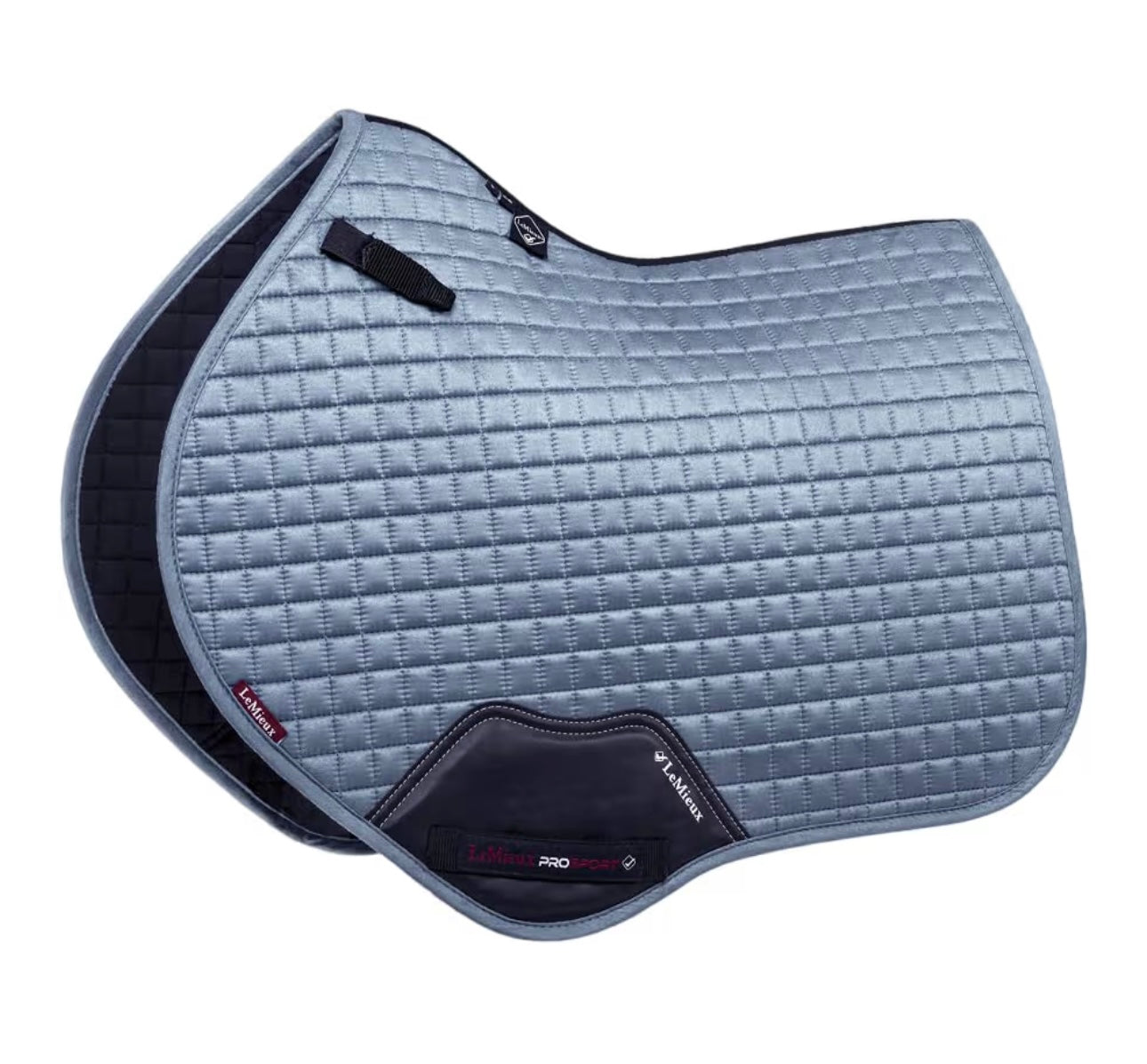 LeMieux Close Contact Suede Square Saddle Pad. Iced Blue