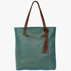 AWST Int'l  Snaffle Bit Tote Bag w/ Tassel- Teal