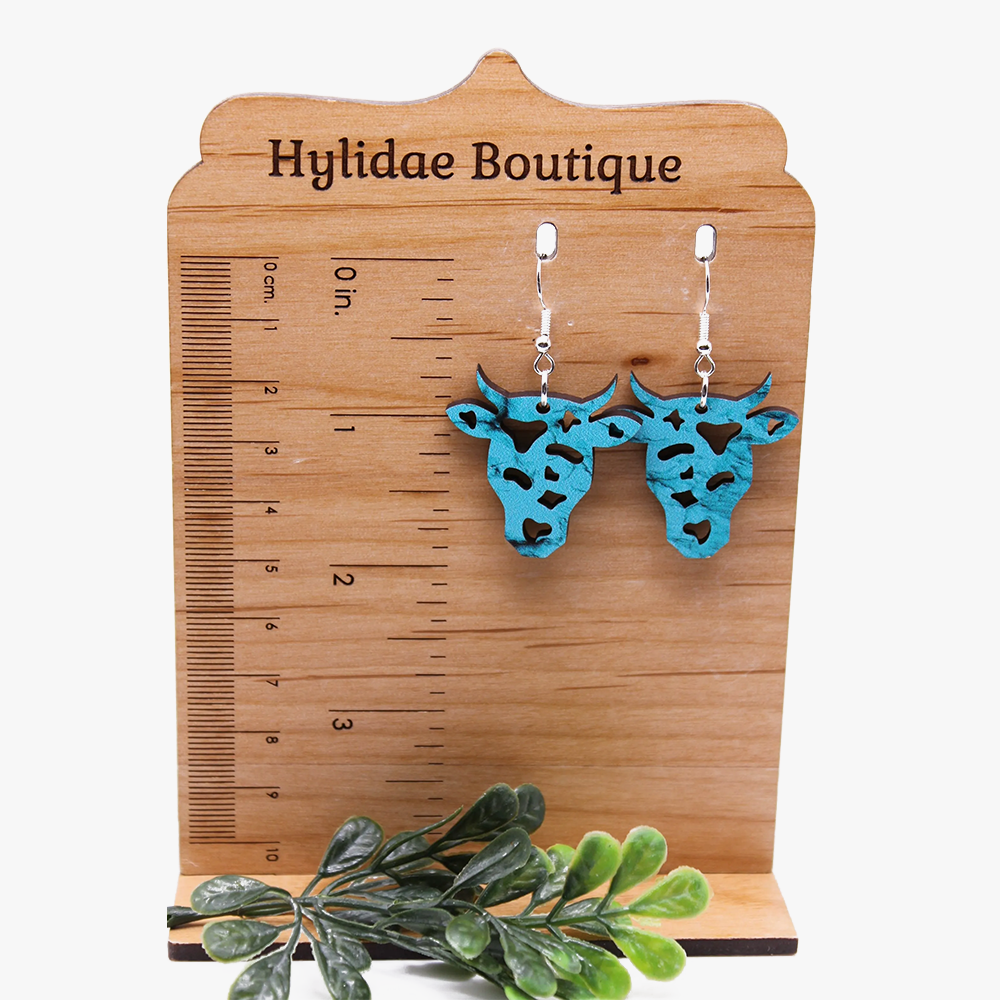 Turquoise Steer || Dangle Earrings