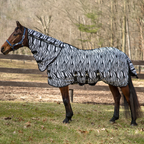 TuffRider Comfy Plus Combo Neck Fly Sheet- Zebra Print -69