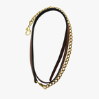 Henri de Rivel Pro Collection Leather Lead with Solid Brass Chain