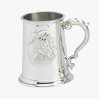 Tankard Horse Motif English Pewter 1 Pint